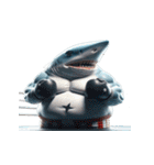 サメボクサーかわいい大暴れ絵文字ステッカ（個別スタンプ：26）