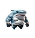 サメボクサーかわいい大暴れ絵文字ステッカ（個別スタンプ：27）