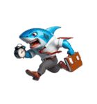 サメボクサーかわいい大暴れ絵文字ステッカ（個別スタンプ：31）