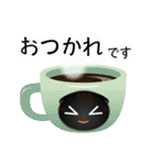 色々な猫15-2 短毛-垂れ耳-黒（個別スタンプ：9）