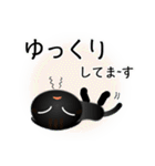 色々な猫15-2 短毛-垂れ耳-黒（個別スタンプ：18）