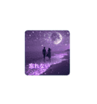 恋人と海の幻想の夜 ✨Moonlit Sea Lovers（個別スタンプ：4）