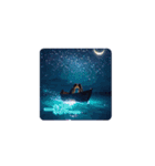 恋人と海の幻想の夜 ✨Moonlit Sea Lovers（個別スタンプ：10）