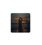 恋人と街と雨の夜✨️Lovers in Rainy Night（個別スタンプ：1）