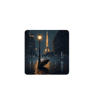 恋人と街と雨の夜✨️Lovers in Rainy Night（個別スタンプ：6）