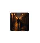 恋人と街と雨の夜✨️Lovers in Rainy Night（個別スタンプ：11）