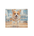 動く！ドット絵風のコーギーたち！（個別スタンプ：1）