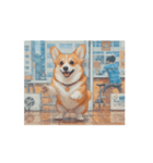 動く！ドット絵風のコーギーたち！（個別スタンプ：5）