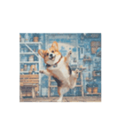 動く！ドット絵風のコーギーたち！（個別スタンプ：6）