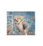 動く！ドット絵風のコーギーたち！（個別スタンプ：7）