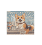 動く！ドット絵風のコーギーたち！（個別スタンプ：9）
