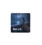 恋人と海とオーロラの夜✨️会話バージョン（個別スタンプ：12）