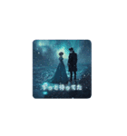 恋人と海とオーロラの夜✨️会話バージョン（個別スタンプ：16）