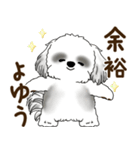 B＆Wのシーズー犬「ポジティブで自信あり」（個別スタンプ：7）