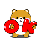 飛び出す！ポジティブなぽっちゃり豆柴（個別スタンプ：5）