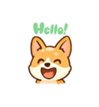 かわいいコーギー犬のスタンプ corgi（個別スタンプ：1）