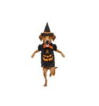[アレンジ用]ハロウィンコスプレの犬2（個別スタンプ：4）