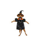 [アレンジ用]ハロウィンコスプレの犬5（個別スタンプ：4）