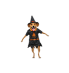 [アレンジ用]ハロウィンコスプレの犬5（個別スタンプ：9）