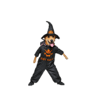 [アレンジ用]ハロウィンコスプレの犬5（個別スタンプ：16）