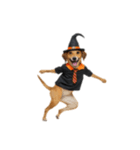 [アレンジ用]ハロウィンコスプレの犬4（個別スタンプ：11）