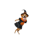 [アレンジ用]ハロウィンコスプレの犬3（個別スタンプ：1）