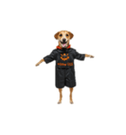 [アレンジ用]ハロウィンコスプレの犬3（個別スタンプ：2）