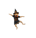 [アレンジ用]ハロウィンコスプレの犬3（個別スタンプ：6）