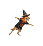 [アレンジ用]ハロウィンコスプレの犬1（個別スタンプ：8）