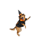 [アレンジ用]ハロウィンコスプレの犬1（個別スタンプ：12）