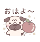 やさしい秋★パグぼん（個別スタンプ：1）