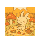 きのこウサギのほっこり秋スタンプ（個別スタンプ：12）