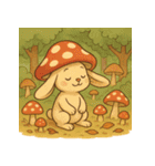 きのこウサギのほっこり秋スタンプ（個別スタンプ：17）