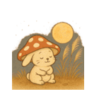 きのこウサギのほっこり秋スタンプ（個別スタンプ：20）
