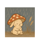 きのこウサギのほっこり秋スタンプ（個別スタンプ：21）