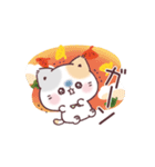 秋＊うるうるおめめ＊ぷにゃんこ（個別スタンプ：32）