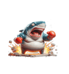 爆笑サメボクサーあなたとおしゃべり絵文字（個別スタンプ：2）