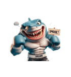 爆笑サメボクサーあなたとおしゃべり絵文字（個別スタンプ：3）