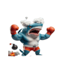 爆笑サメボクサーあなたとおしゃべり絵文字（個別スタンプ：5）