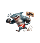 爆笑サメボクサーあなたとおしゃべり絵文字（個別スタンプ：6）