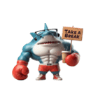 爆笑サメボクサーあなたとおしゃべり絵文字（個別スタンプ：12）