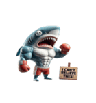 爆笑サメボクサーあなたとおしゃべり絵文字（個別スタンプ：13）