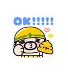 【動く】おやじ君とウンピーちゃん（個別スタンプ：5）