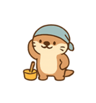 ラッコ ビーチの休日（個別スタンプ：4）