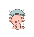 ウーパールーパー 雨の日（個別スタンプ：8）