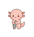 ウーパールーパー 雨の日（個別スタンプ：9）