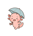 ウーパールーパー 雨の日（個別スタンプ：10）