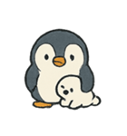 ペンギンとあざらしの冬の日（個別スタンプ：1）