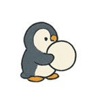 ペンギンとあざらしの冬の日（個別スタンプ：16）