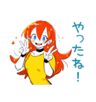 明るい返事★ポップな女の子（個別スタンプ：3）